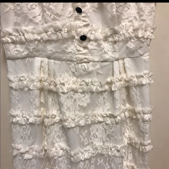 Majorelle Cream Lace Dress with Black Button Small - Picture 5 of 5